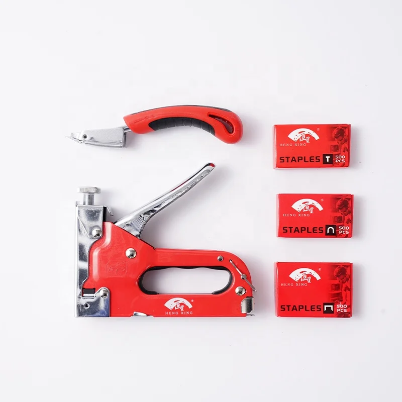 Hand Tools Small Heavy Duty 3 Way Staple Gun 4-14Mm Household Frame Roof Nailer Cordless Nailer
