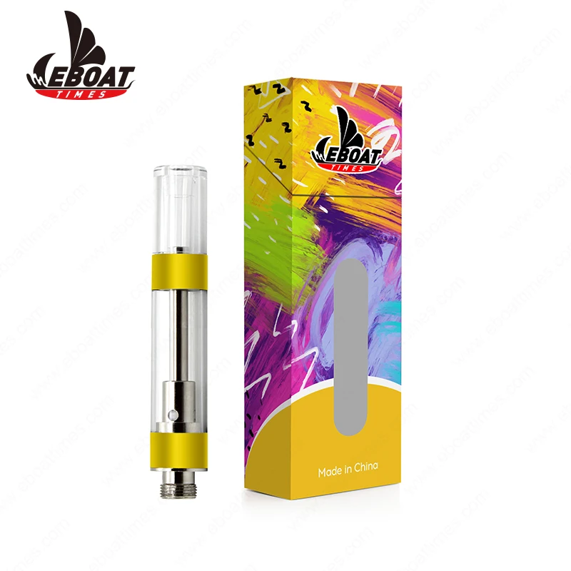 
2020 Wholesale Eboattimes 0.5ml/1ml C10 510 glass cbd oil vape pen Cartridge usa thick oil cartridge 