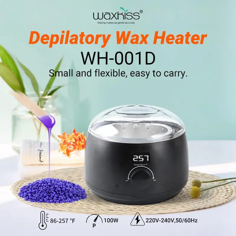 Waxkiss Wholesale 500cc Depilatory Wax Heater Set Private Label Hair Removal Wax Heater Machine Wax Beans Kit
