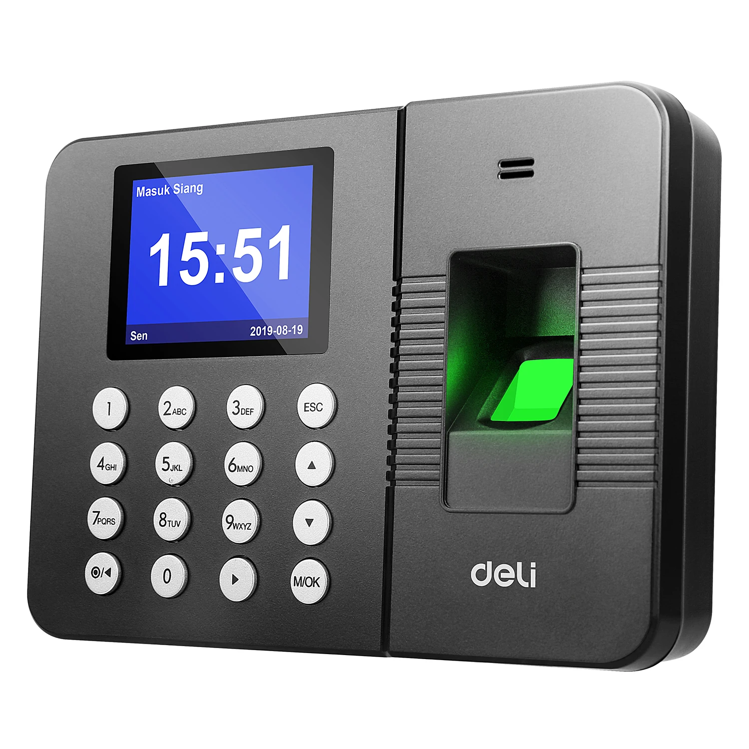 Deli E3960 attendance machine fingerprint punch card machine employee credit card  sign-in canteen hotel construction machine