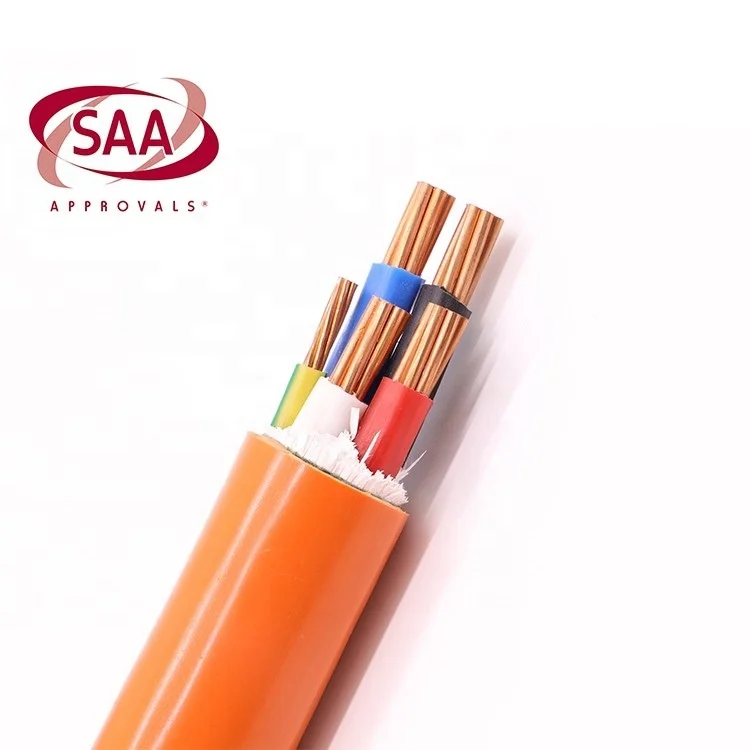 Australian Standards 450/750 Kv 2/3/4c + Earth 4mm 6mm 10mm 16mm 25mm Saa  Orange Circular Pvc Insulated Pvc Sheathed Xlpe Cable