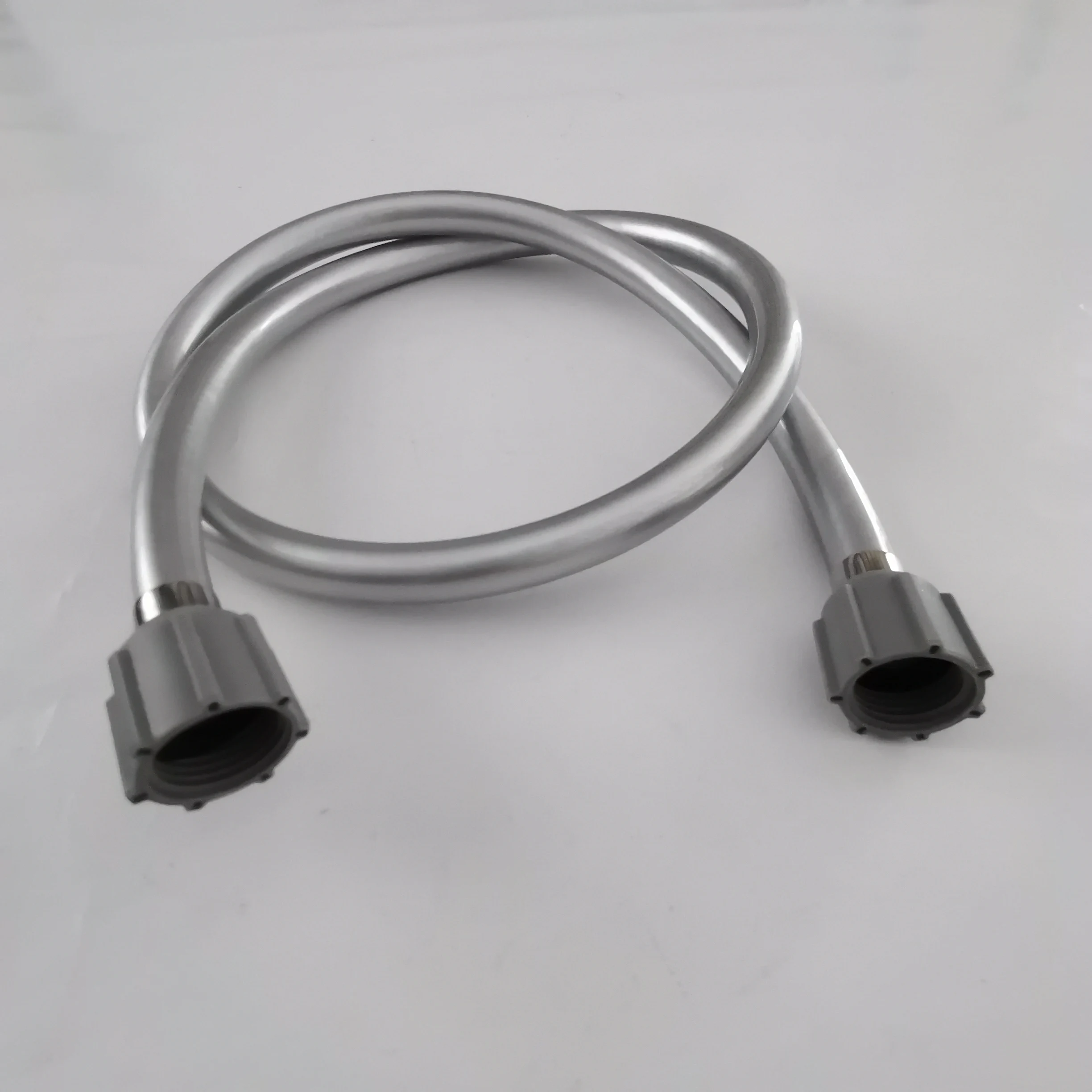China popular silver grey PVC plastic braided flexible rubber sanitary bathroom bidet sprayer shower hose tube pipe
