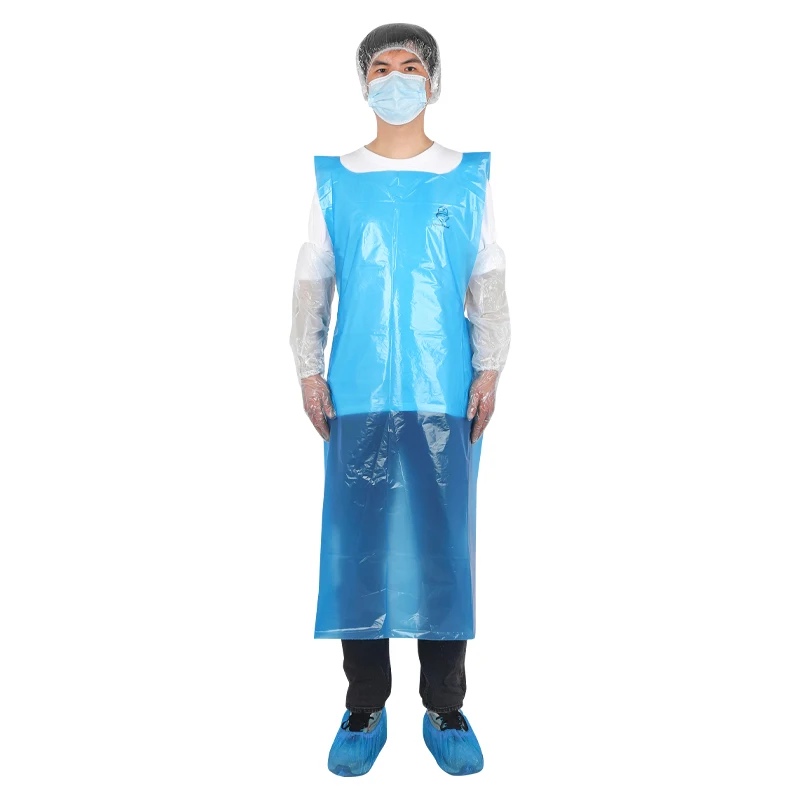 Household Kitchen Cleaning Apron High Quality Waterproof Plastic Sleeveless Apron With Waist