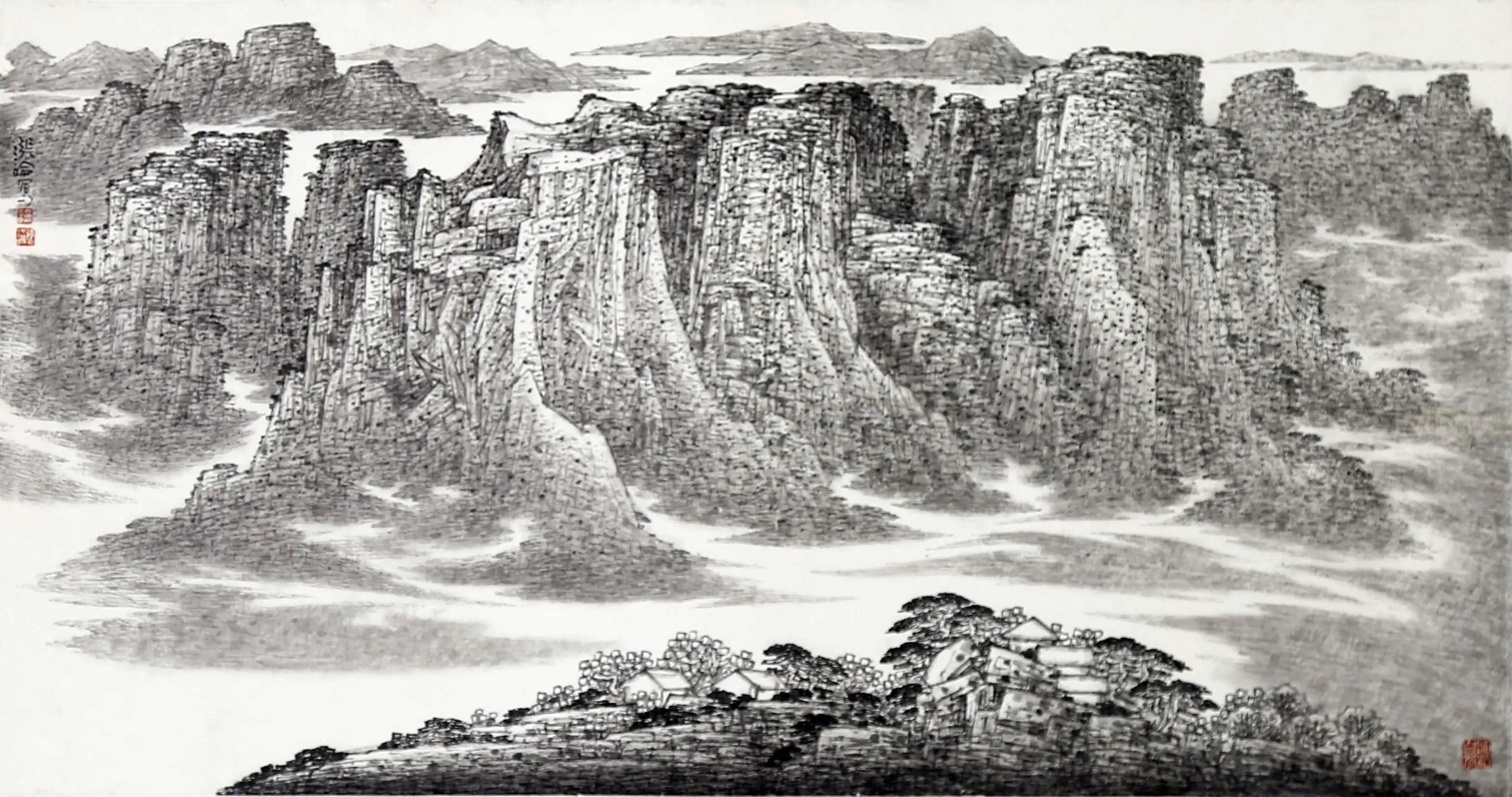 Mural Painting Paint Villa Oil Diy Waterfall Decorative Landscape Painting