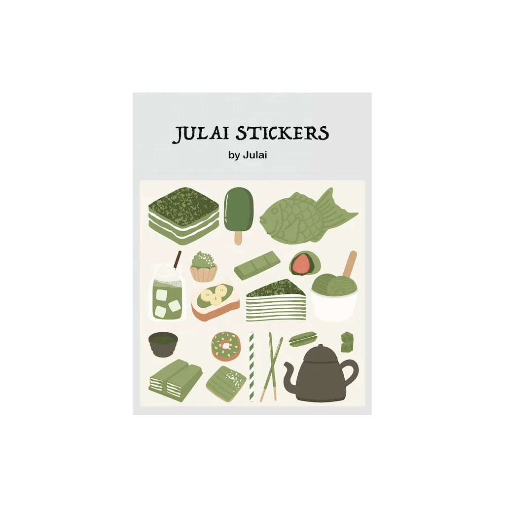 MATCHA FLAVORED die cut Decorative Planner Scrapbooking Journal Sticker For Wholesale