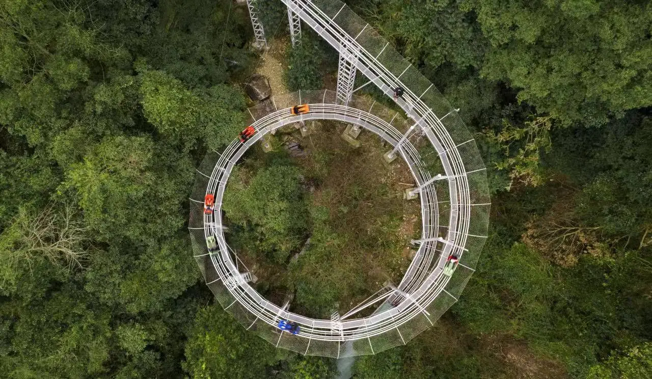 New Amusement Park Large Rides Single Rail Mountain Roller Coaster