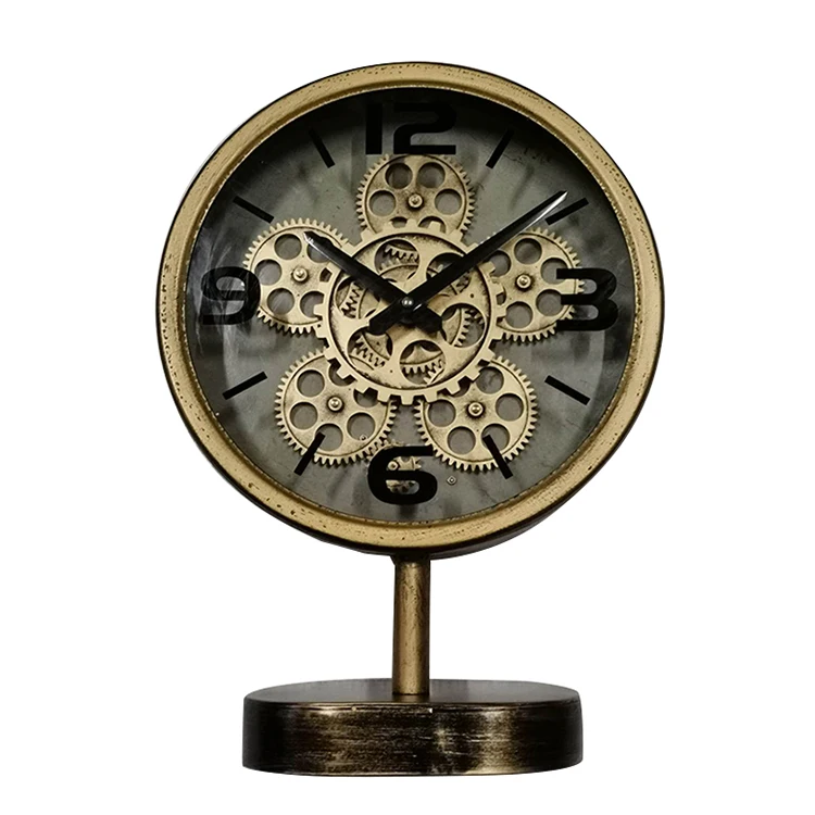 Высококачественные Металлические Модные Настольные Цифровые часы антикварные комнатные декоративные винтажные часы