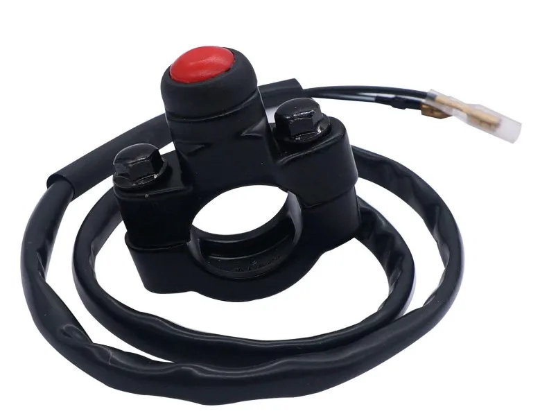  12V Motorcycle Handlebar Push Switch Engine Stop Start Kill Momentary 7/8inch 22mm with Mounting Backplate for ATV