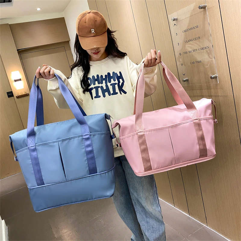 Outdoor wet and dry waterproof portable travel bag Fitness durable folding duffel bag