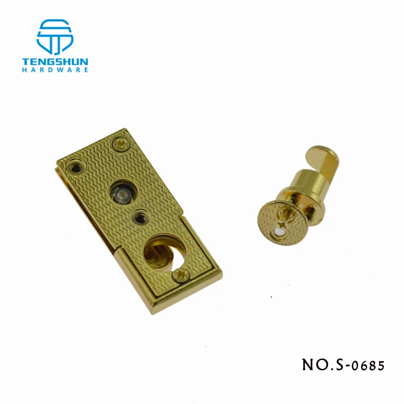 Новый стиль металлический поворотный замок для сумок Высококачественный из цинкового сплава оптовая продажа