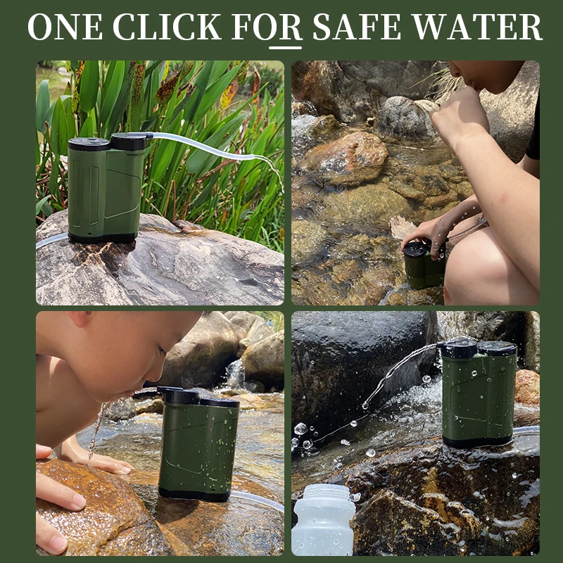 high capacity Electric Outdoor Water Purifier for Personal Hiking Camping Travelling Water Purification