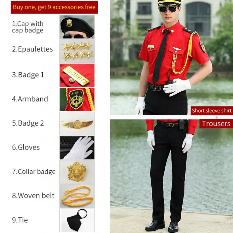 New Design Security Guard Dress Uniform For Sale