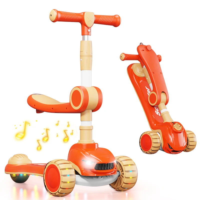 Best 3 Years Scooter Baby Toy Children Kids Kick Scooter 3 Wheel Kids Scooters For Children With Music And Light