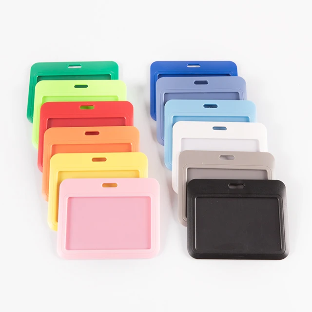 Factory Wholesale New Most Popular Card Trade Hard Plastic ABS Sliding Design Student Campus Card Holder Word Card Cover