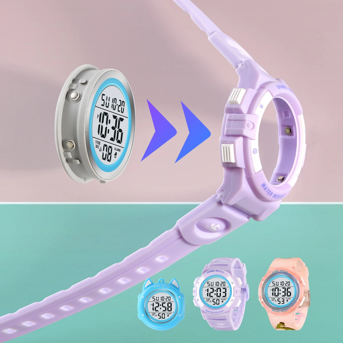 Детские водонепроницаемые часы Skmei 2236 NFC