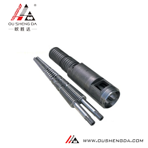 weber 45mm conical double screw and cylinder /screw barrel for PVC pipe profile extruder