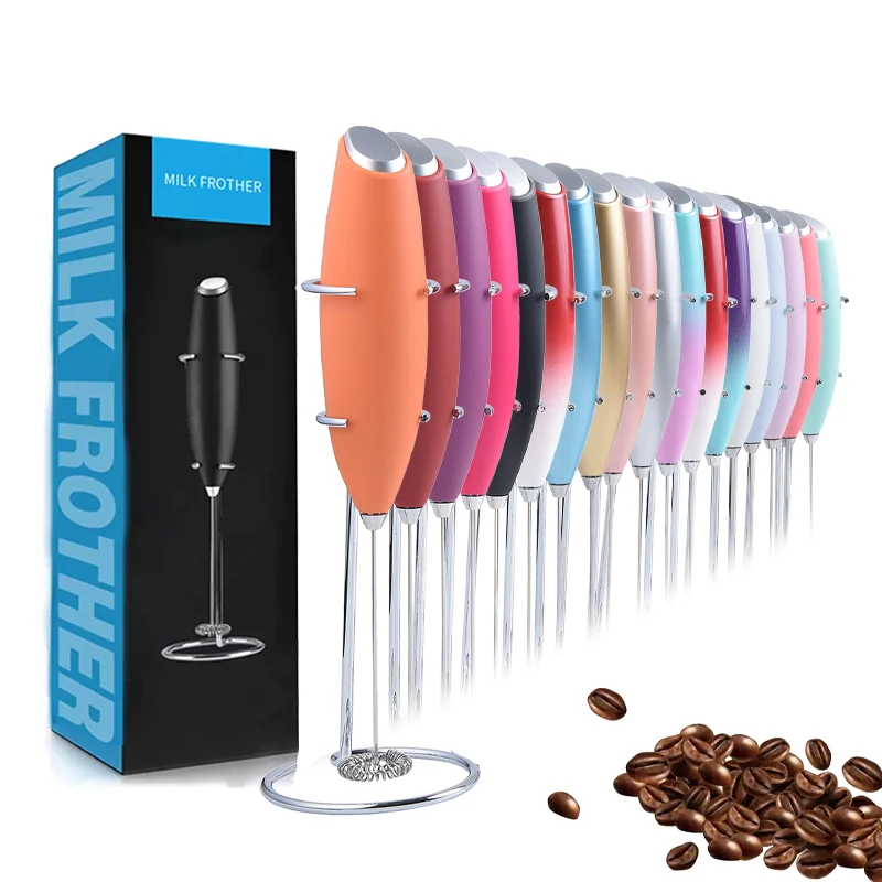 Pailite Top Seller Professional Battery Operated Coffee Mixer Handheld Automatic Milk Frother Electric Milk Frother With Stand