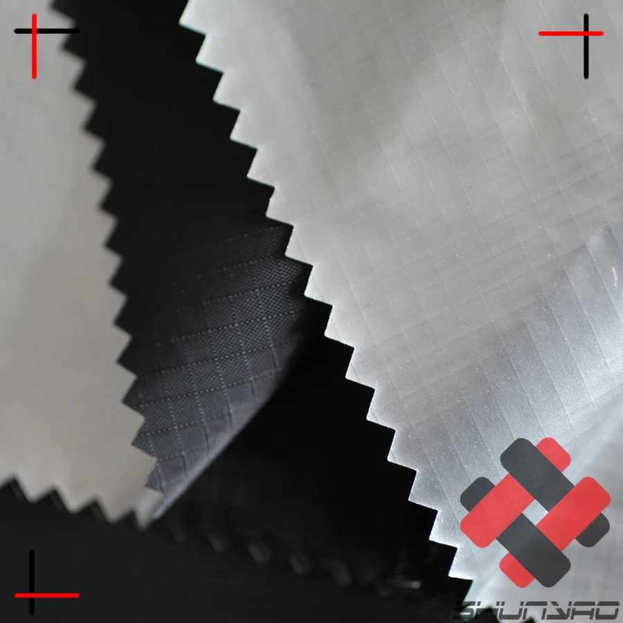 
waterproof silver coated nylon ripstop fabric for backpack 