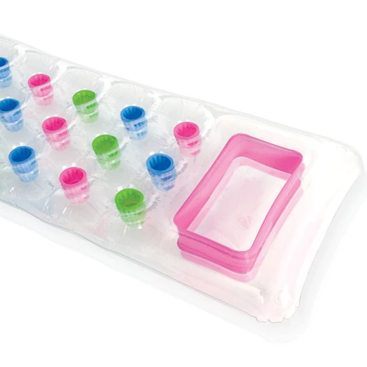 Intex 59894 Summer Swimming Pool 18-pocket Suntanner Waterbed Mattress With I-beam Pillow