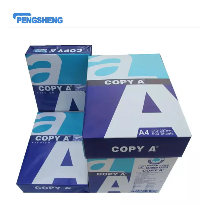 Wholesale Wood Pulp Printing Paper White A4 Size 500 Sheets Double A4 Paper 80 Gsm