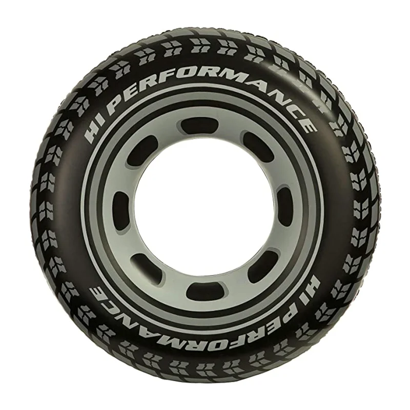 Racing Car Theme Party Decorate Swimming Pool Inflatable Creative Tire Swimming Ring Big Mac Tire Floating Ring