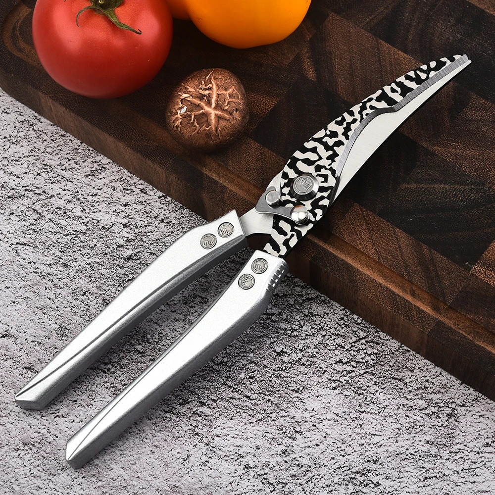 Durable stainless steel scissors poultry scissors vegetable scissors