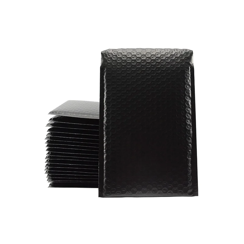 Wholesale black poly bubble mailer  padded envelope express shipping mailer custom black bubble mailer