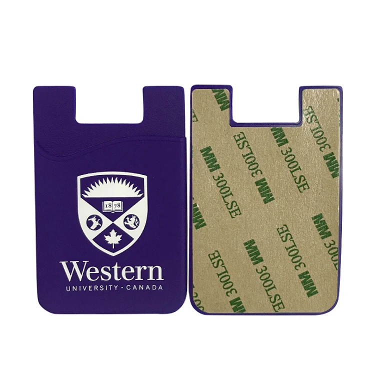 High Quality Silicone Mobile Cell Phone Card Holder Adhesive Pocket