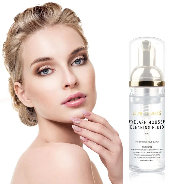 Foaming cleanser eyelash cleanser concentrate organic clear eyelash cleanser foam