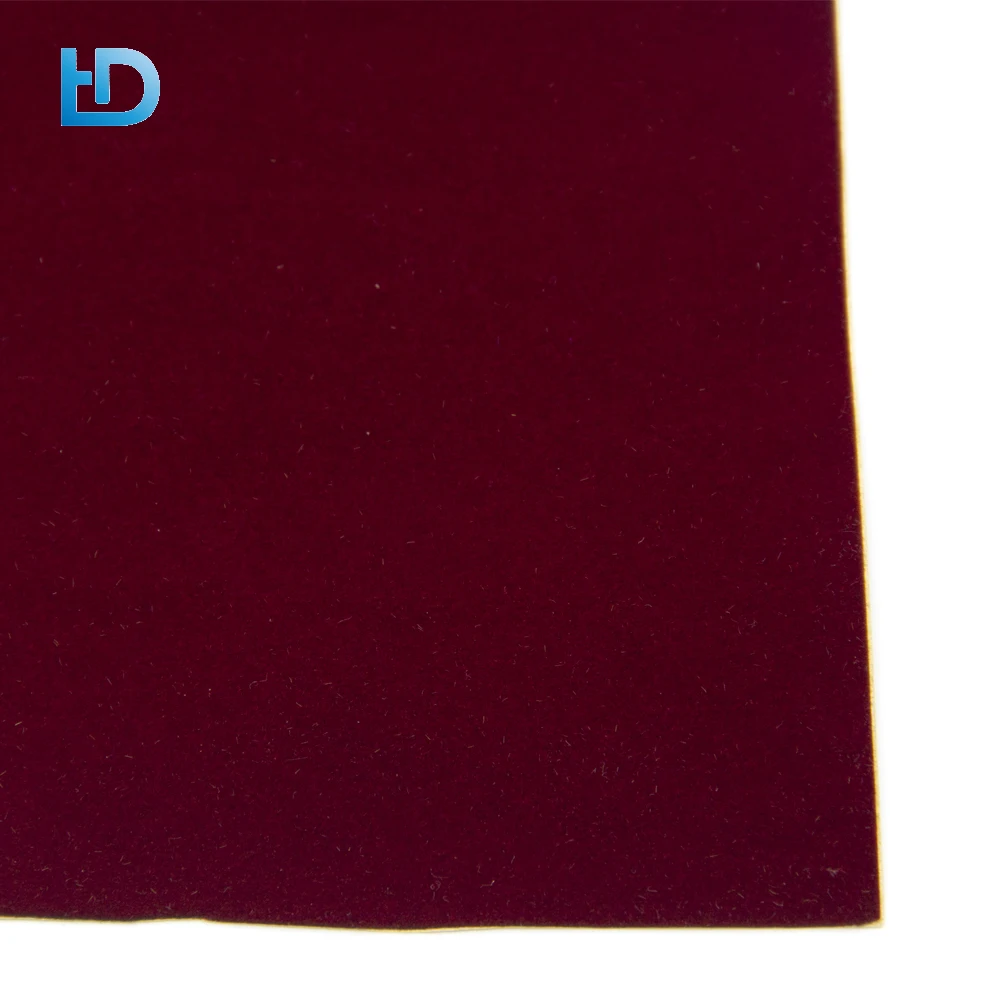 Factory Spunlace Short Pile Plain Dyed Self Adhesive Roll Flocking Paper Velvet Fabric For Glasses Box Lining