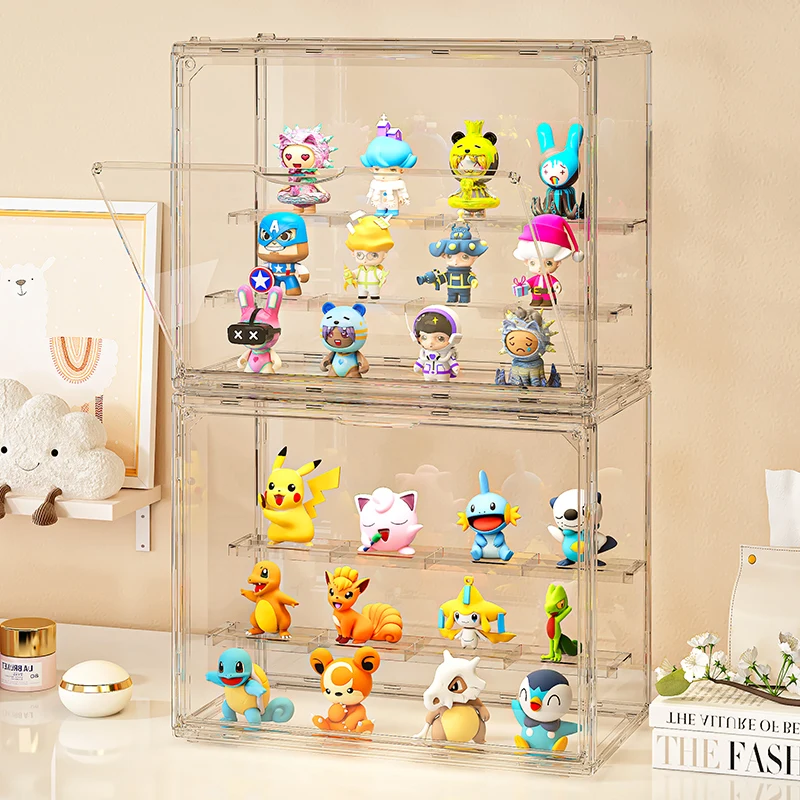 Wannuo Pop Mart Blind Box Dolls Storage Display Toy Figure Plastic Transparent Case