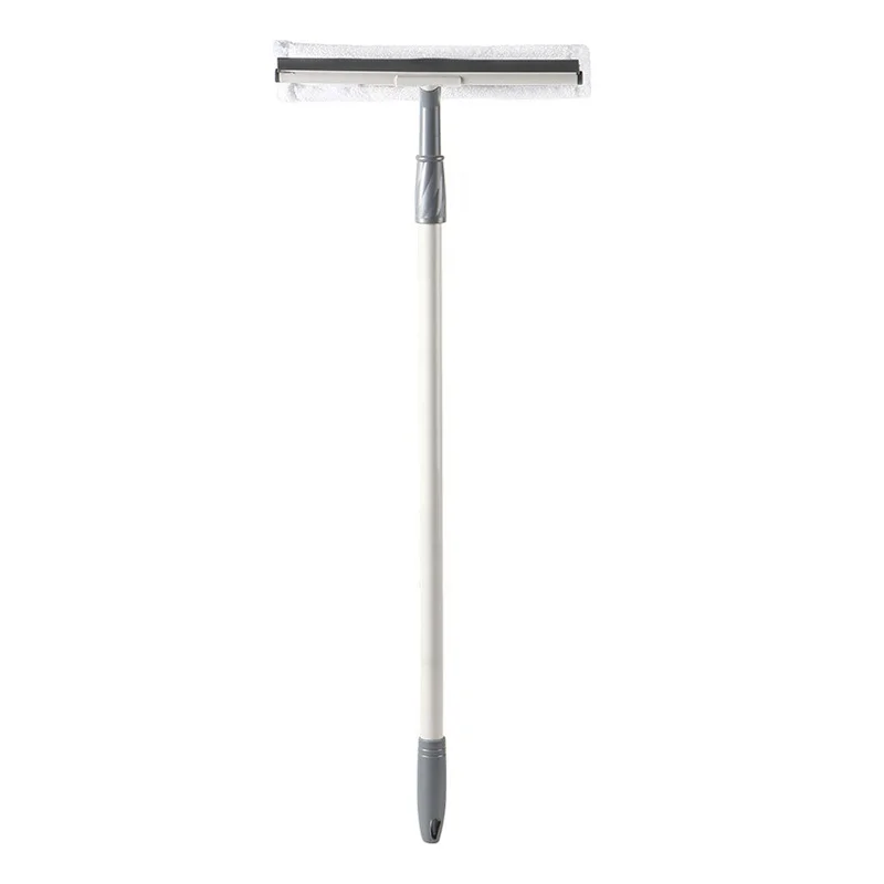 Window Cleaning Tools Microfiber Window Glass Wipe Scrubber Handle Squeegee With Short Pole