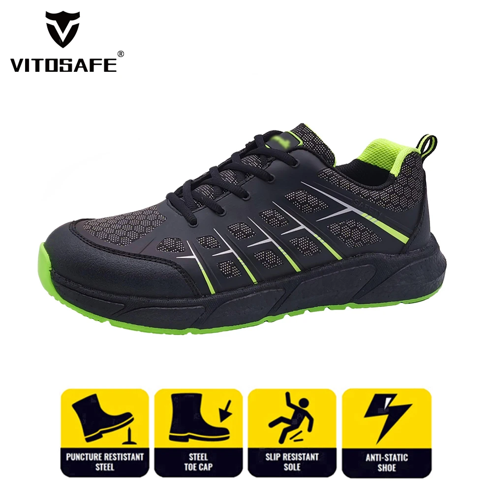 Industrial Protective Breathable Lightweight Sports Steel Toe Safety Shoes for Men