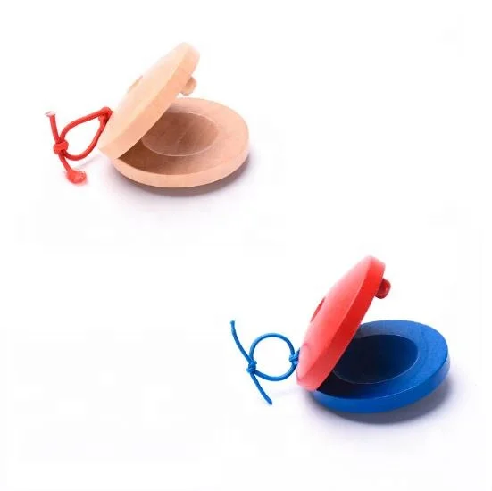 2023 Factory Baby Wooden Musical Toy Castanet Wooden