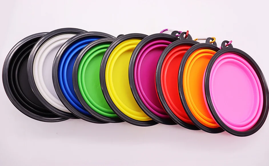 350ML Collapsible Dog Bowl Feeder Pet Dish Feeding Portable Water Travel Pop Up Walking Food Outdoor Travel Walking Camping