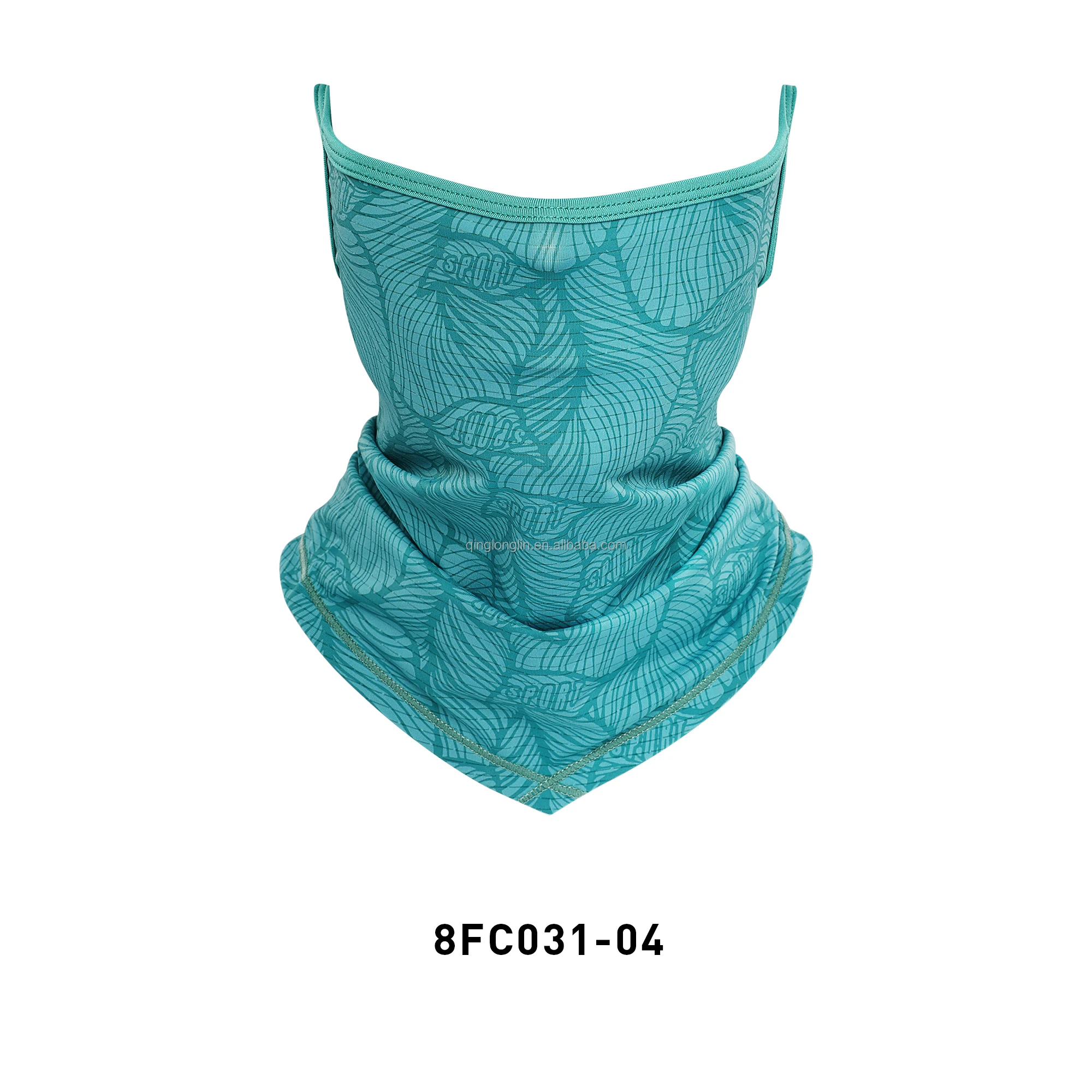 QingLongLin Moisturizing Face Mask Nylon Face Mask Ink Printed Triangle Pattern Face Masks Fishing Cycling Running