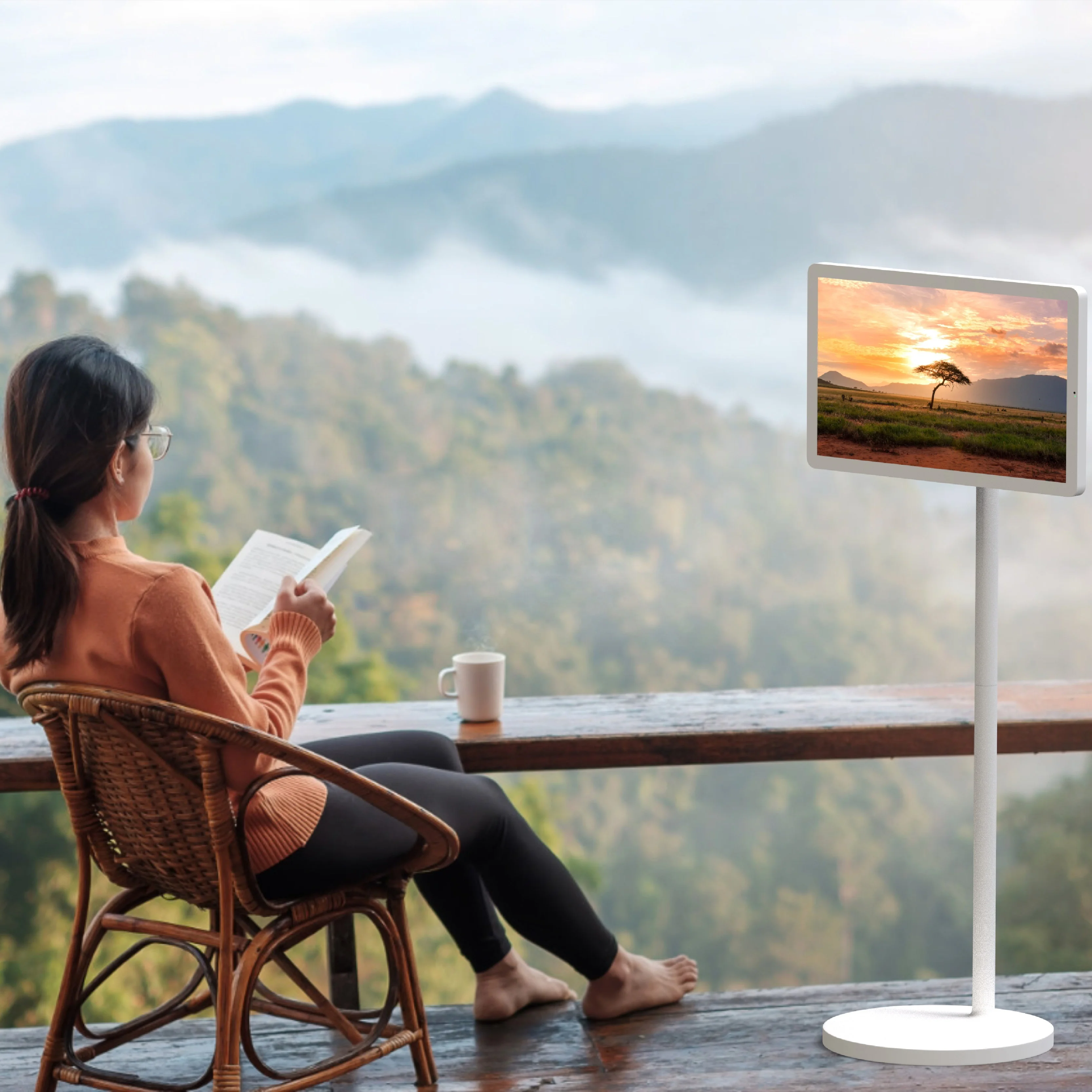 2024 new stand by me 21.5 27 32 inch smart capacitive touch android 13 SDK screen follow by me tv