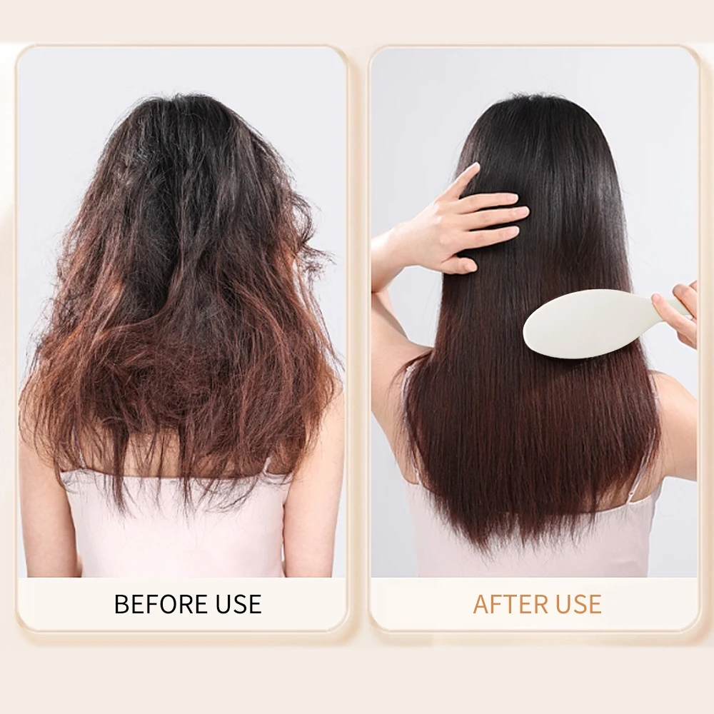 New Product Custom Packaging White Coated Boar Bristle Nylon Wooden Handle Paddle Wig Hair Extension Brush