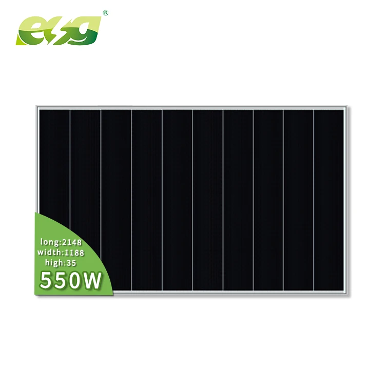 ESG All Black Shingled Solar Panel Mono 540W 545W 550W 555W Shingled Solar Panel Price For Project Use