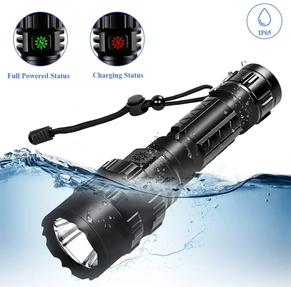 Wholesale Factory Small High Lumen Tactical Flashlight USB Rechargeable Torch Light 5 Modes Hunting Flashlight