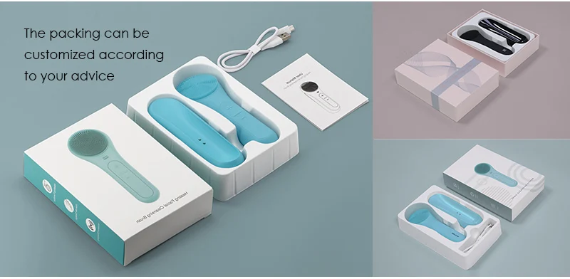 2 in 1 dual action electrical face massger facial cleansing brush