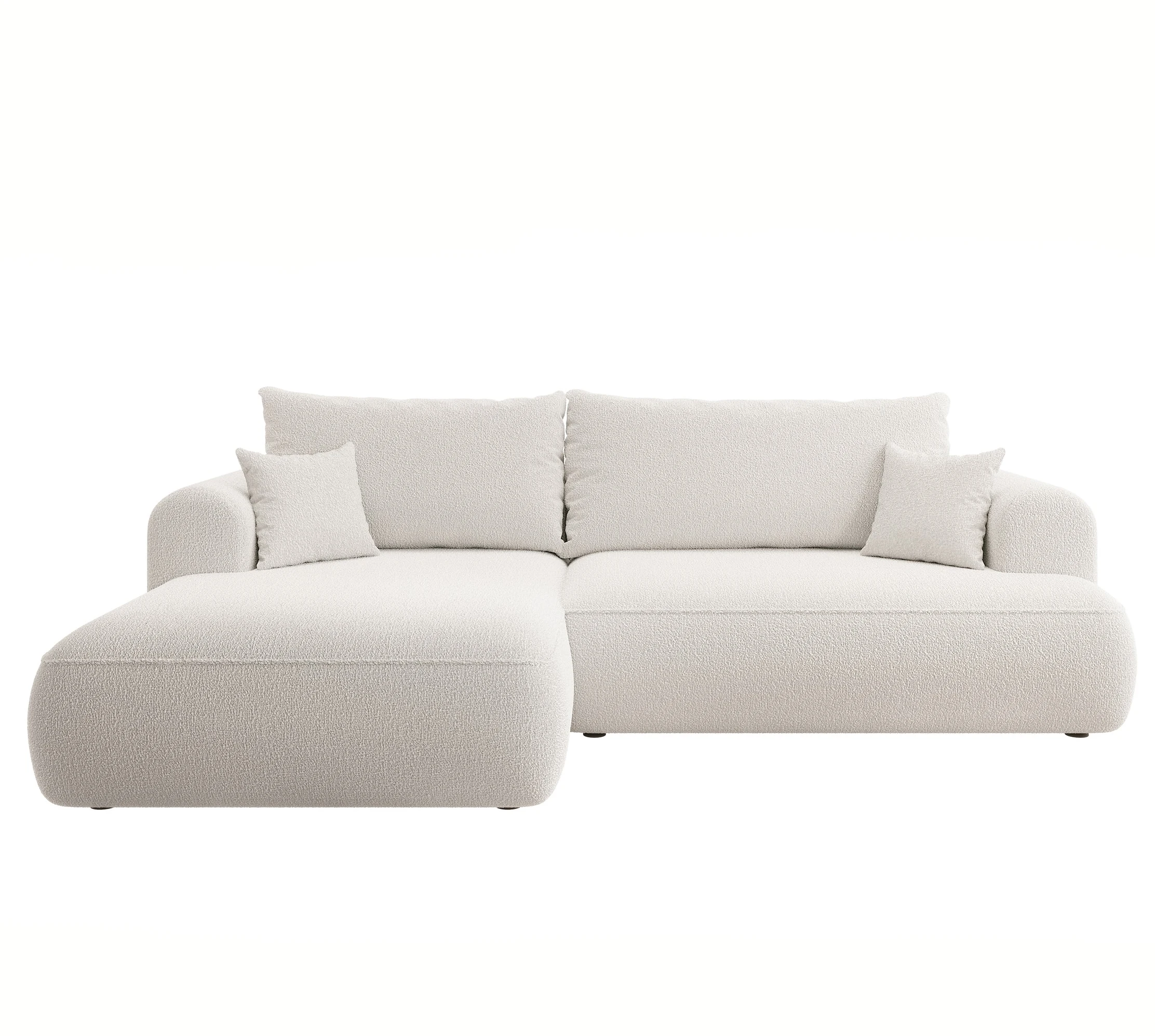 White corner round shape deformable L-shaped living room sofa Fashion design corner sofa