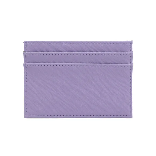 Hot sale mini card holder wallet saffiano Pu leather business custom RFID credit card Holder wholesale