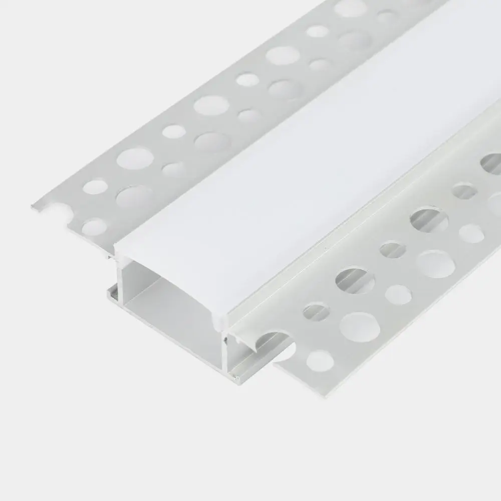 62*14mm Gypsum Board Strip LED Channel LED Plaster Profile Recessed Drywall LED Aluminum Extrusion for Ceiling Wall
