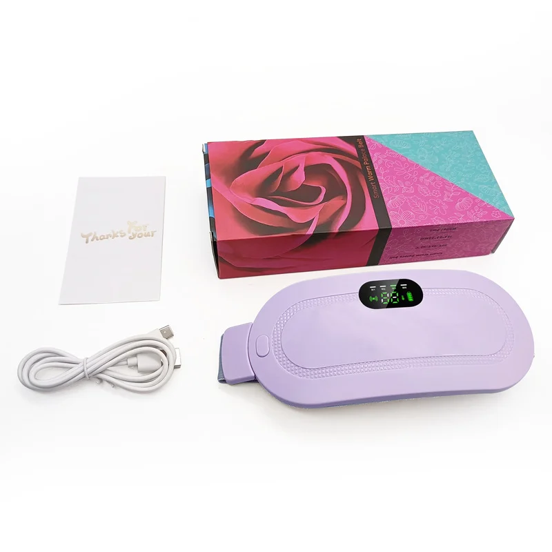 2024 Cramps Menstrual Period Pain Relief Smart Menstrual Heating Pad Period Cramp Massage Belt Get Well Soon Gifts for Women