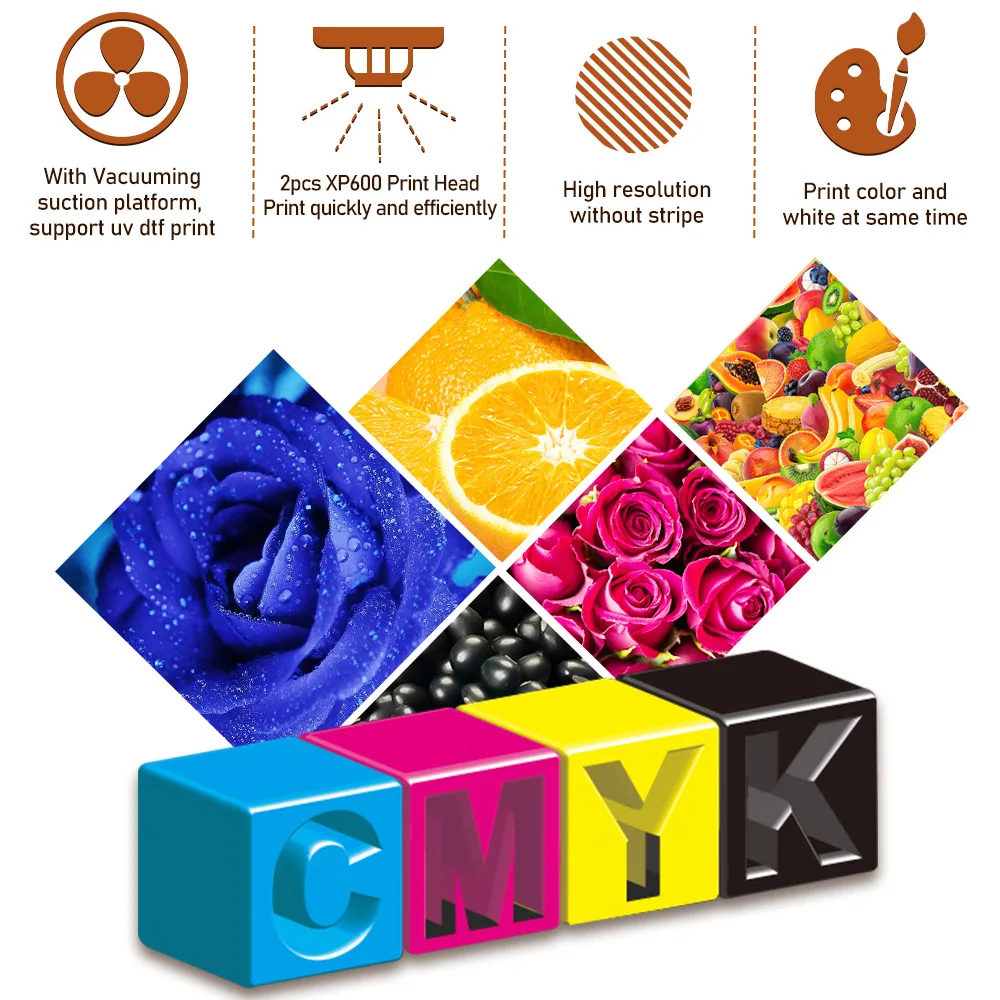 New arrival 4060 uv printer Varnish A2 uv sticker dtf flatbed a3+ automatic uv phone case printer price