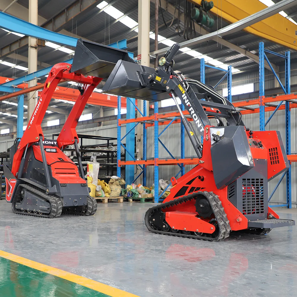 2024 Perkins 25hp Diesel Mini Crawler Loader Super Cheap Load 500-600kg Free Shipping Home Skid Steer Drive