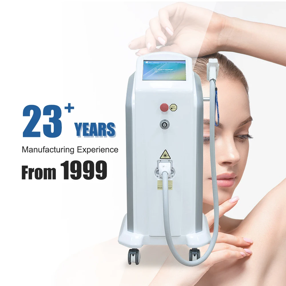High Power Professional Ice Cooling Tips Laser Hair Removal 755 808 1064nm Diode Laser Alexandrite Machine for All Skin Color