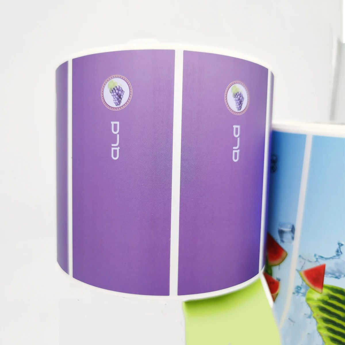 Waterproof Vinyl Fruit Flavored Stickers Roll Packaging Label Printing Custom Logo Self Adhesive Sticker Maker