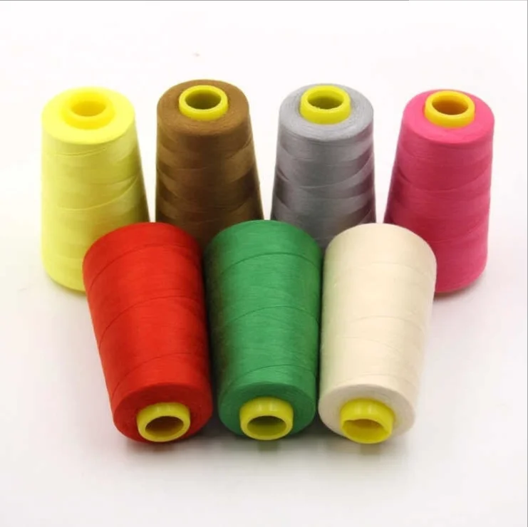 china polyester thread virgin quality manufacturer cheap high tenacity 60/2 10000 yards sewing thread